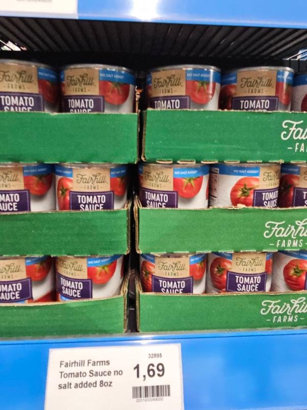 Tomato Sauce no salt added